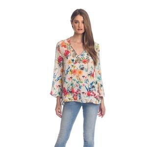 Feathers by Tolani Farrah Bloom Opaque Floral Blouse, Size Medium
